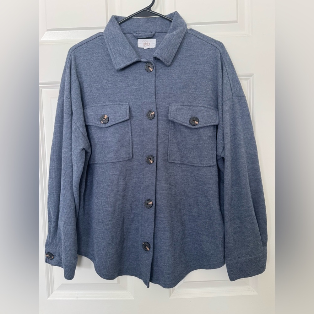 Hippie Rose Blue shacket